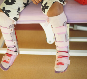 Child cerebral palsy disability, legs orthosis