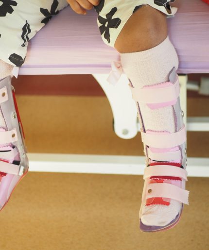 Child cerebral palsy disability, legs orthosis